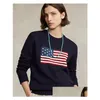 Pulls à hommes Us Uswens Extérieur Sweater tricoté American Flag Round Neck 2023 Hiver High-Und Luxury Fashion Cotton Plov Ota5r, coton confortable