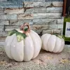 White Halloween Ceramic Pumpkin Statue Home Decor Crafts Crafts Room Decoration Objets Salon Room Pumpkin Ornement Porcelaine Figurine 240416