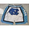 Shorts ricamato a tasca con cerniera piena dalla University of North Carolina