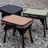 Camp Meubles de camping tabouret extérieur chaises de pêche à pique-nique portable en aluminium chaise tactique poney léger avec sac de rangement