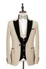 Slim Fitits Groom Tuxedos WeddingTuxedos3ピースピークラペルフォーマルウェアテーラードコスチュームhomme Groom Wear