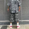 Streetwear West Full Print Floral Over Knee Short For Men Summer Patchwork Wide Jamy Baggy Five Points Pants surdimensionnés 240416