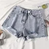 Shorts vrouwen sexy gat denim imperium zomer dunne Koreaanse stijl losse mode kleding s-5xl chic trendy eenvoudige streetwear vaqueros 240418