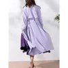 Trench Coats Trench Coats Spring Autumn Coat 2024 Tempérament Femme Brill Brewear Version de la longueur Milieuse Retro Ladies Extérieur