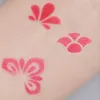 Tatuaggi Fiori vuoti Stencil tatuaggi temporanei per disegnare stampi modello di trucco per il viso donne per bambini forniture per journaling fai -da -te arredamento