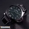 Original Panerai Watch Men Fashion Leather Band Kalenderklockor för gentleman lyxiga vattentäta armbandsur rostfritt stål hög kvalitet