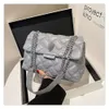 Kurt Geiger für Frauen mit Eagle Head Design Diamond Grid Kette Tasche Fremdstil Flip Top One Schulterkreuzkörper Europäische Frauen -Geldbörsen 7 Farben 294