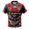 Jersey Saint George Native Ulster Home / Away Short Sheeve NRL Shorts britanniques Olive Training Shirt