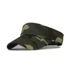 Bérets Camouflaged Sun Sun Protection Ajustement Caps de visière respirant pour femmes hommes Spring été Sports extérieurs de randonnée ARNY CAP