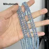 Losse edelstenen groothandel natuurlijke 6 mm (52 ​​cm) 5a aquamarine gladde ronde kralen voor sieraden maken doe -het -zelf armbanden ketting