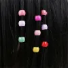 Accessoires 100 pcs tresses tresses Perles de cordons Headwear mignon couleurs de bonbons en plastique épingles à cheveux griffes clips pour femmes accessoires de cheveux filles accessoires