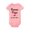 One-Pieces Mom Dad I Love You Baby Bodysuits Mothers Day Infant Outfit Fathers Day New Born Boys Girls Clothes Mothers Day Fathers Day Gift