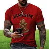 MEN039S T -shirts Summer Street Jameson Irish T -shirt Fashion Korte mouw T -mouw Male 3D Gedrukt Oversize Tops Graphic Pullover T2292541