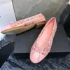 Casual Shoes Ballet Dancing Flat European And American Spring Autumn Color Matching Fairy Bow Tie Women's Shallow Mouth