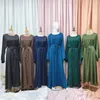 Abiti casual 2024 Abbigliamento da donna primavera e autunno Sud -est Asia Turchia Medio Oriente Turchia Solido Plus Abito Multicolore Muslim Muslim