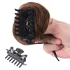 Chignon synthetische dames klauwclip haarbroodje synthetische chemische vezel krullend haarbroodje gemengde kleur klauw clip haar rommelige haarbroodje updo