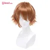 Wigs Lemail wig Brand New Men Ouma Shu Cosplay Wigs 30cm/11.81inches Brown Heat Resistant Short Synthetic Hair Perucas Cosplay Wig