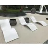 Designers de mobília de acampamento cadeira de borda de espreguiçadeira solar na praia de cama de água para jardim de plástico de lounge de natação