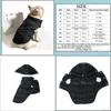 Vêtements pour chiens Designer Vêtements pour chiens Cold temps des vêtements de veste de veste d'hiver à vent de veste d'hiver imperméable animal de compagnie