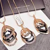 Collane a ciondolo Fashion Gold Color Crystal Geometric Long Chain Necklace Pendants for Women