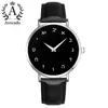 Wristwatches New MenS And WomenS Watches Israel Hebrew Leather Quartz Wristwatches Fashion Personality Clock Gift 240423