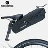 ロックブロス自転車防水テールバッグ3Lサイクリングシート折りたたみ式ロードMTBリアサドルエラスティックトランクパニエ240416