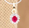 Natural Precious Ruby And Diamond 14K Solid Yellow Gold Handmade Pendant Jewelry For Wholesaler