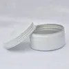 2,7 oz ronde witte aluminium pot draagbare metalen blikjes 80 ml lege cosmetische crème navulbare aluminium flessen