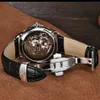 Armbandsur pagani design varumärke mode läder guld klocka män automatiska mekaniska skelett vattentäta klockor relogio masculino box 240423