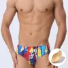 Women's Swimwear Fashion Scrawl Men Swim Wear Briefs Bikini 2024 Sexy Pouch Push Up Swimsuits Man Swimming Trunk Beach Surf Bathing Suit