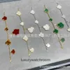 High End jewelry bracelets for vancleff womens Clover Mini Bracelet V Gold Flower 5 Flower Bracelet Plated with 18K Gold Natural Red Agate White Shell Original 1:1 logo