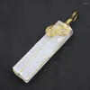 Pendant Necklaces FYSL Silver Plated Wire Wrap Irregular Shape Gypsum For Party Gift Modern Accessories