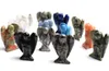 15 pouces de chakra naturel Stone sculptée Crystal Reiki guérison Guardian Angel Wing Figurine 1PCS5464183