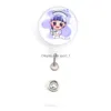 Key Rings Fashion Custom Nurse Epoxy Retractable Medical Glass Badge Holder Yoyo Pl Reel Doctors Id Name Card For Accessories Drop D Dhzqd