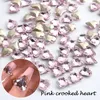 NOWOŚĆ 2024 Modne 3D Pink Heart Paznokcie Dekoracja Niedźwiedź Butterfly Bow Bows Gwóźdź Kryształowe uroki kryształowe