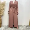 Ethnische Kleidung muslimische Frauen verkaufen Dubai Abaya Langes Kopftuchkleid mit Gürtel Islamischer Frauen Afrikaner