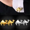 Länkar manschettknappar för mans kamelform enkel design man smycken gult guld/silver färg manschett länkar grossist män smycken c297