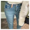 Женские джинсы Harajuku Высокая талия винтажные Slim 2024 весенний летние пеналицы в стиле уличная одежда
