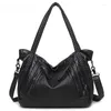 Hobo 2024 Large Soft Leather Bag Women Handbag Braided Ladies Crossbody Shoulder Female Big Tote For