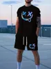 Fode Men T-Shirts Shorts Outfits 3D Printed Sports Tracksuit Set 2 Stück Sommer Übergroße Mann Kleidung Freizeitstraße 240419