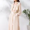 Trench Coats Trench Coats Spring Autumn Coat 2024 Tempérament Femme Brill Brewear Version de la longueur Milieuse Retro Ladies Extérieur