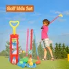 Clubs kinderen golfactiviteiten balspel kleur cognitie mini golfclubs stellen elastische draagbare vroege educatieve voor kinderen vakantiegeschenken