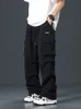 Pantalones de carga de verano hombres streetwear múltiples pockets ancho de pierna ancho pantalones rectos sueltos de talla grande 8xl 240409