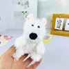 ウェストハイランド犬のぬいぐるみペンダントかわいい小さな白い犬のキーチェーン人形バックパックペンダント