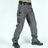 Multi-Pocket Mens Military Tactical Casual Pants Cargo Pants Outdoor vandringsbyxor slitstarka utbildningar 240412