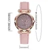 Orologi da polso donne al quarzo rosa orologio femminile star di moda casual Sky Rhinestone Ladies Orologio da lavoro da polso Regogios 240423