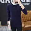 T-Shirts Autumn Shirt Collar Mens Sweaters 2019 Pullover Knitted Preppy Style Men Sweater Thin Clothes Fake Two Pieces Black Pullovers