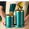 Storage Bottles Creative Ceramic Chopstick Rests Household Tableware Racks Kitchen Drain 2 Piece Set Holders Items