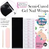 Kits 4pcs/set Gradiente semicured Gel pegatina de uñas Manicure Manicure Gel Gel Wraps con una lámpara UV de 6 W sin tope de capa superior kit duradero