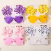 Lunettes de soleil Frames 3pcs / Set Kids Kid Migne Solid Dot Hair Hairful Heart Sun Sun Set Girls Boutique Bowknot Coils Clips Children Hair Accessoires